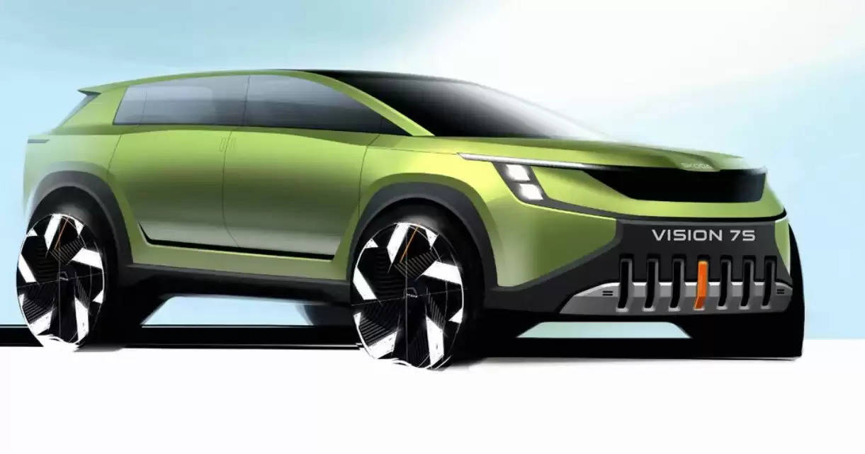 Global debut of Skoda Vision 7S electric concept on August 30, new SUV will get bold design