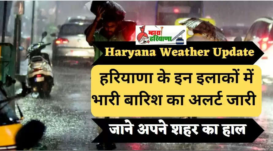 Haryana rain alert: हरियाणा के इन इलाकों में भारी बारिश का अलर्ट जारी, जाने अपने शहर का हाल