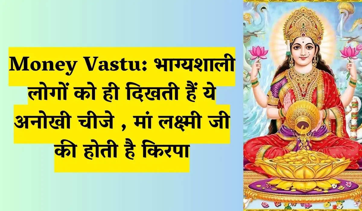 Money Vastu: भाग्यशाली लोगों को ही दिखती हैं ये अनोखी चीजे , मां लक्ष्मी जी की होती है किरपा
