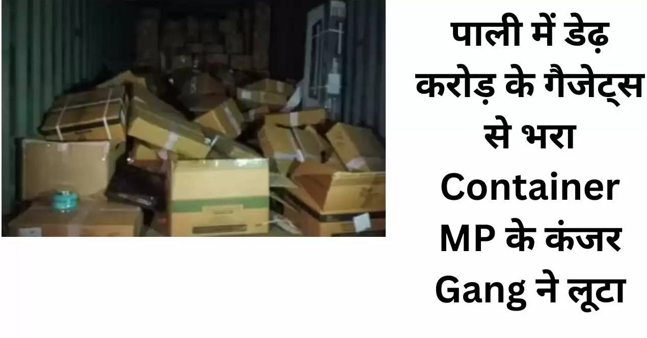 पाली में डेढ़ करोड़ के गैजेट्स से भरा Container MP के कंजर Gang ने लूटा