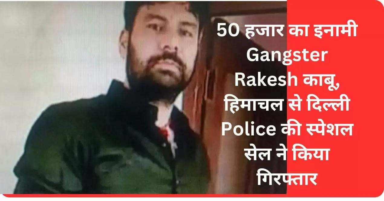 50 हजार का इनामी Gangster Rakesh काबू, हिमाचल से दिल्ली Police की स्पेशल सेल ने किया गिरफ्तार