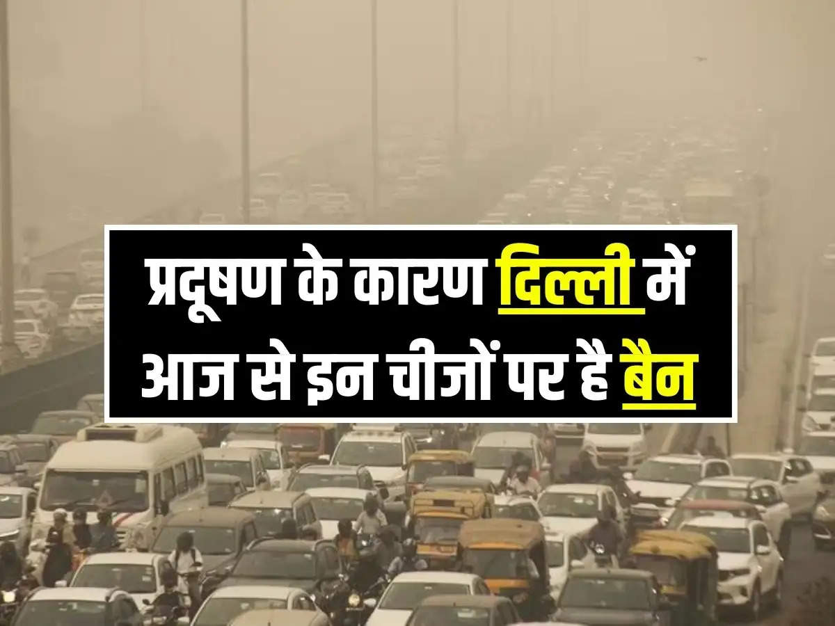 प्रदूषण के कारण दिल्ली में आज से इन चीजों पर है बैन! घर से निकलने से पहले जांच लें